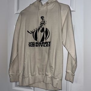Harry Styles Love on Tour UNOFFICIAL merchandise hoodie, beige/cream size medium